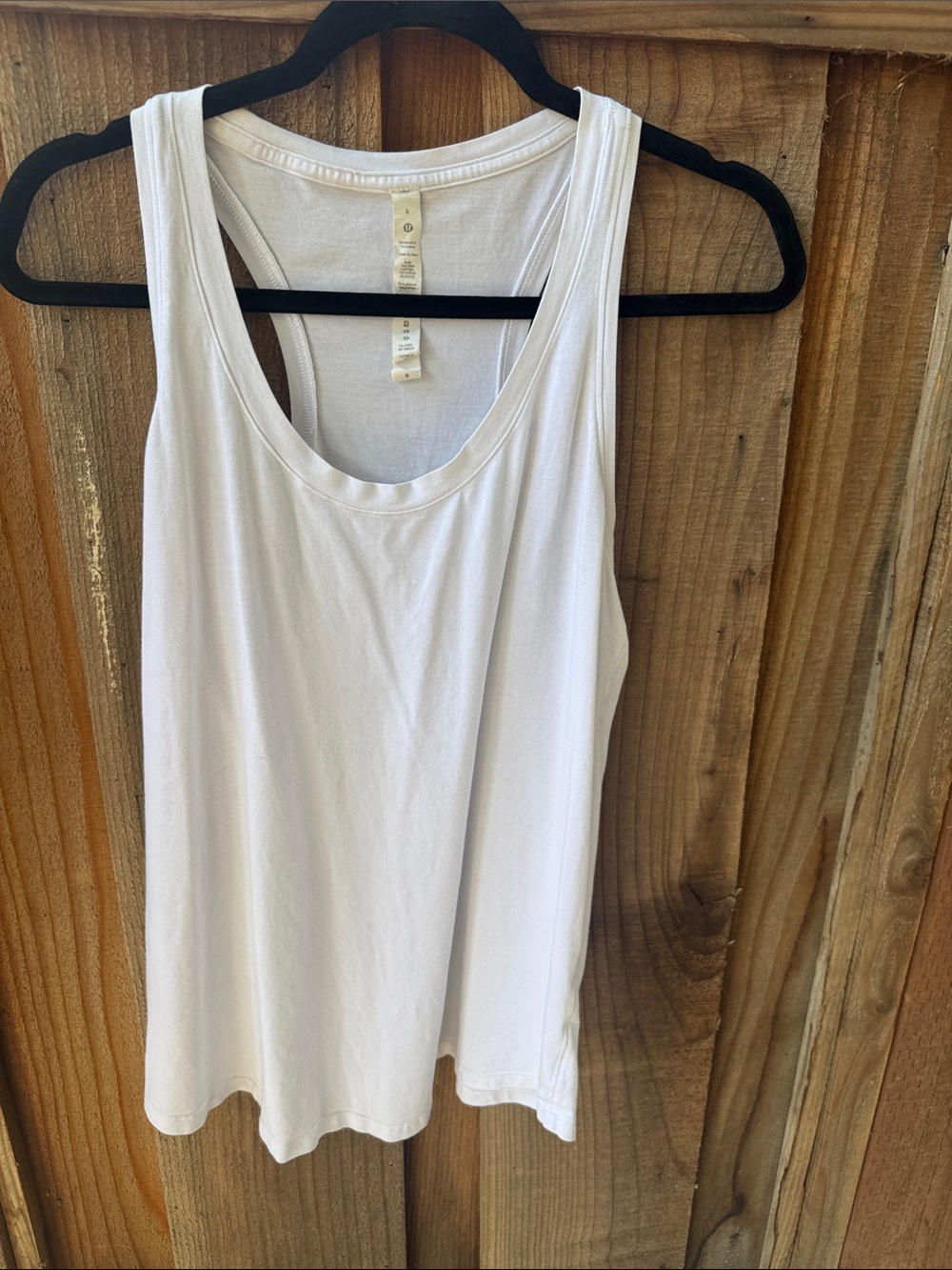 lululemon athletica White Scoop Neck Tank